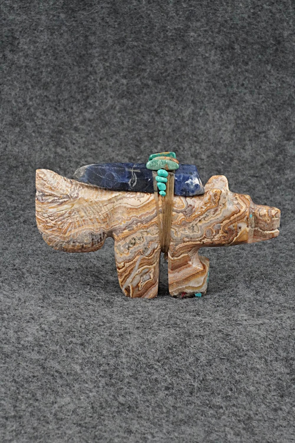 Wolf Zuni Fetish Carving - Danny Lonjose