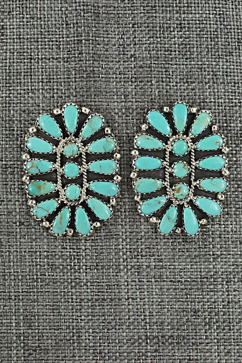 Turquoise & Sterling Silver Earrings - Zeita Begay