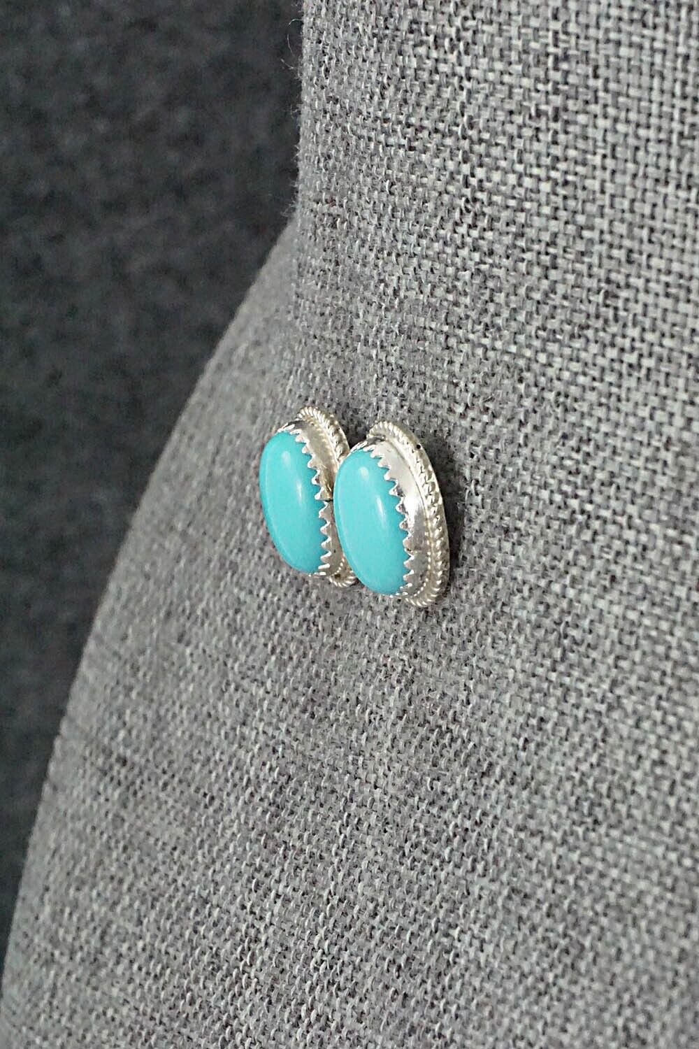 Turquoise and Sterling Silver Earrings - Sally Arviso