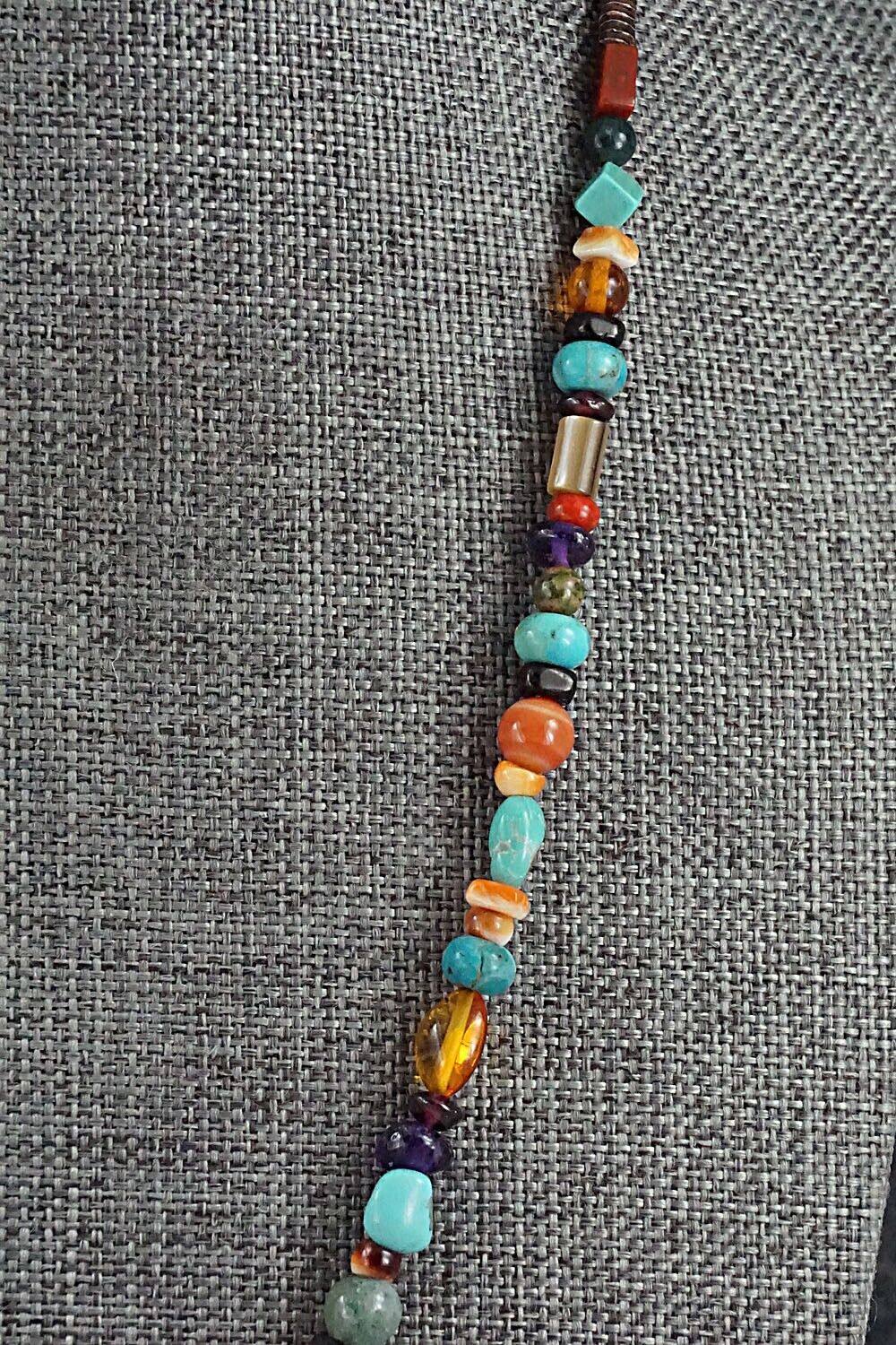 Multi-Stone and Sterling Silver Necklace - Helen Tsosie