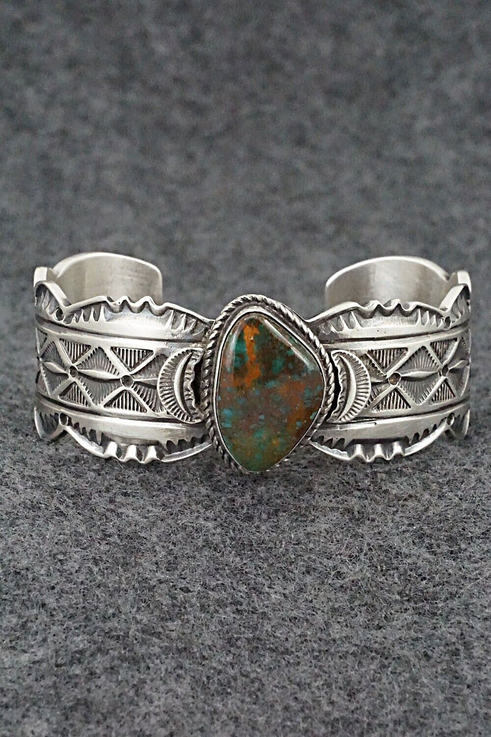 Turquoise & Sterling Silver Bracelet - Leonard Maloney