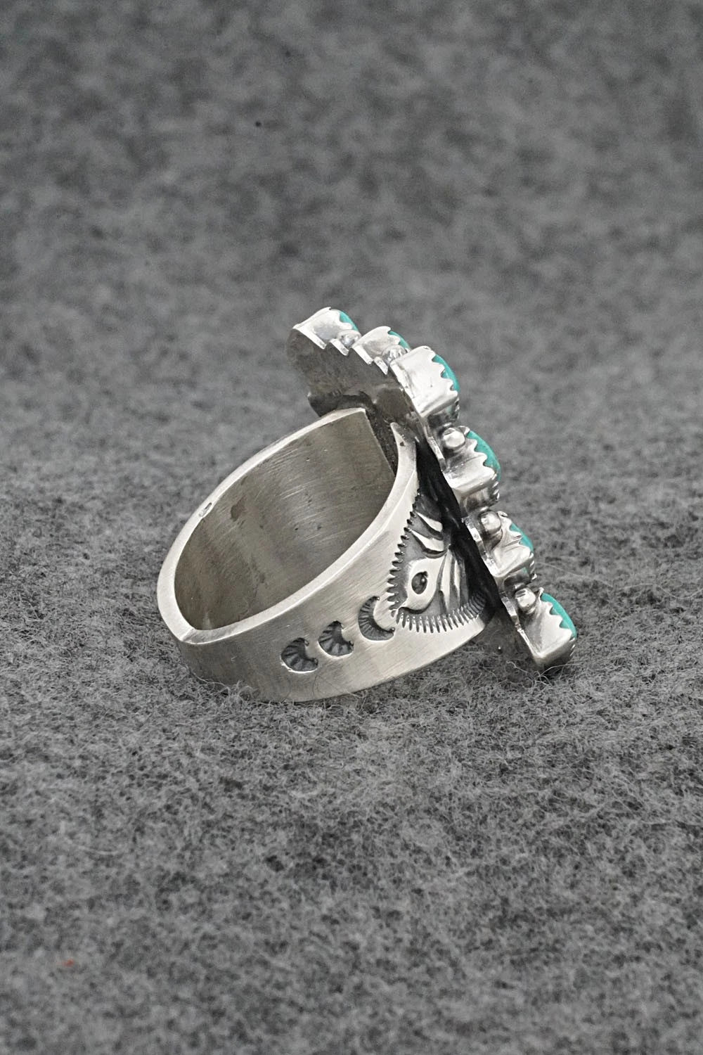 Turquoise & Sterling Silver Ring - Verley Betone - Size 9