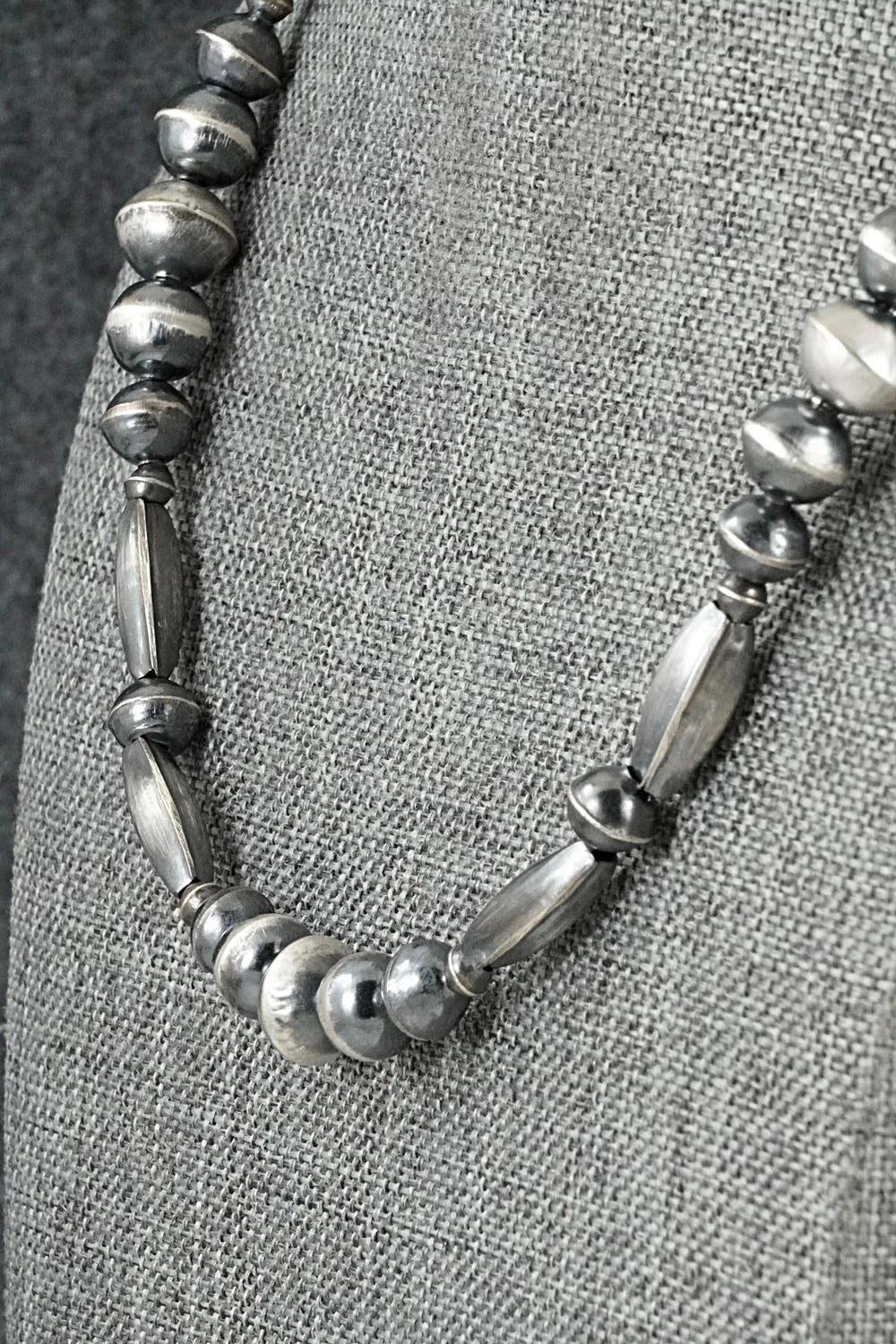 Sterling Silver Navajo Pearl Necklace 18" - Vintage