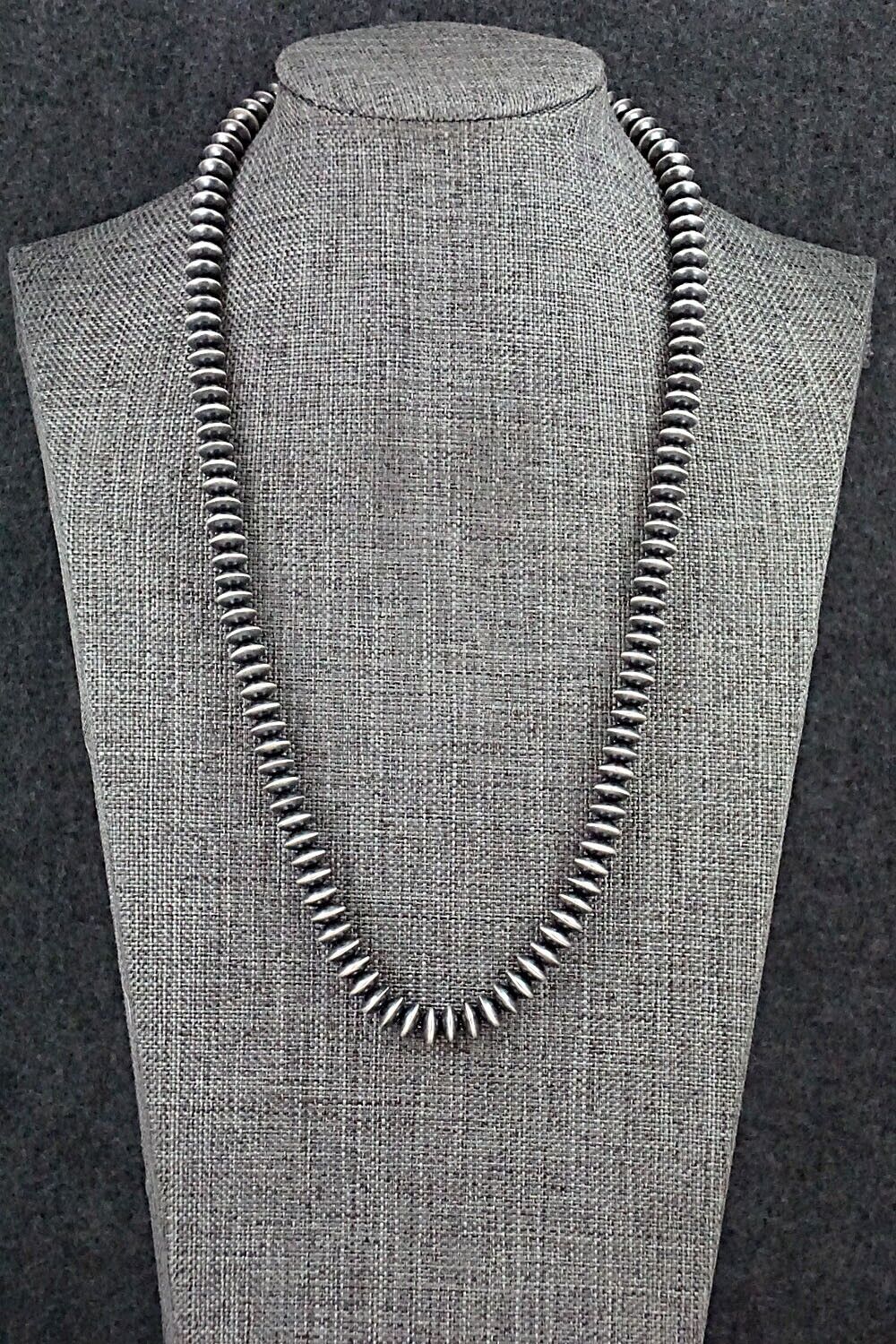 Sterling Silver Navajo Pearl Necklace 20" - Preston Haley