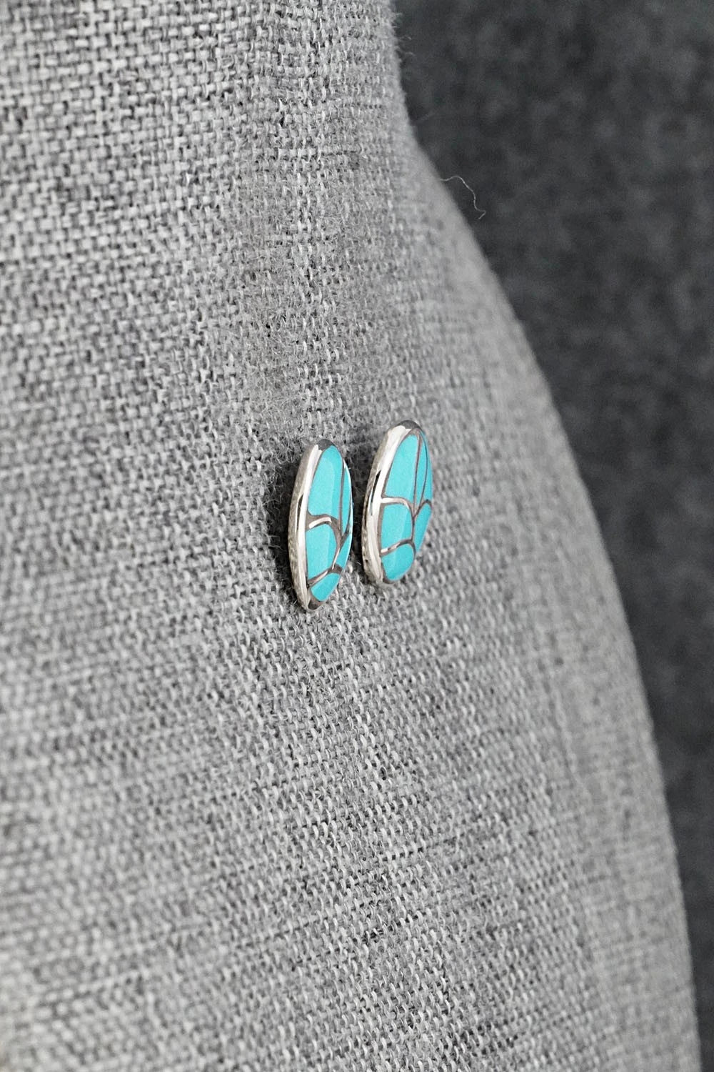 Turquoise & Sterling Silver Earrings - Orena Leekya