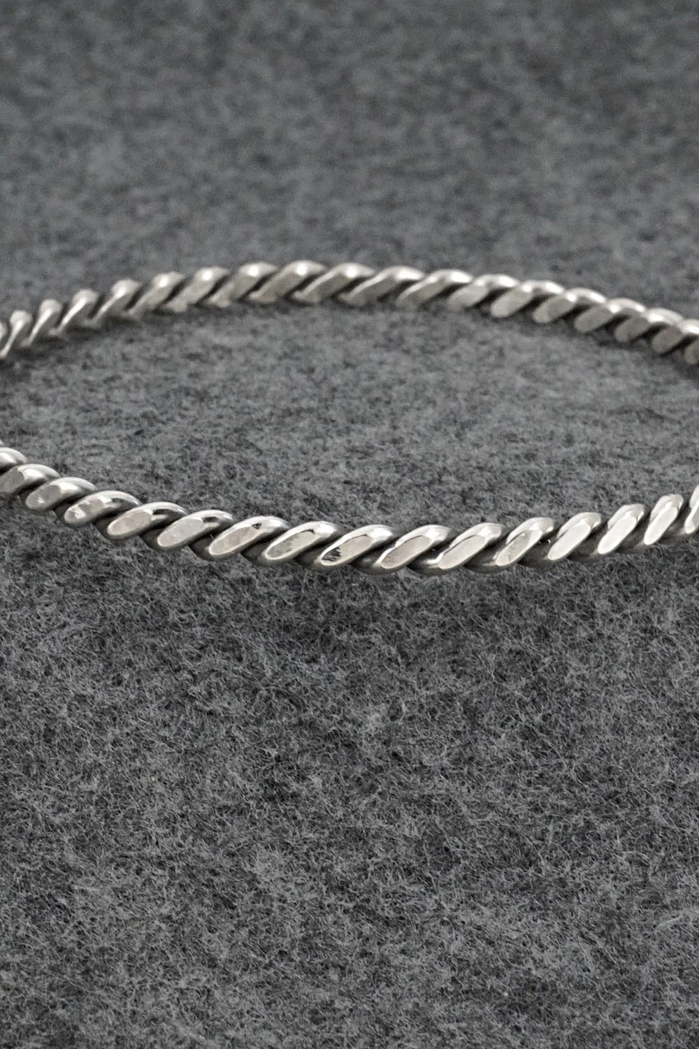 Sterling Silver Bangle Bracelet - Elaine Tahe