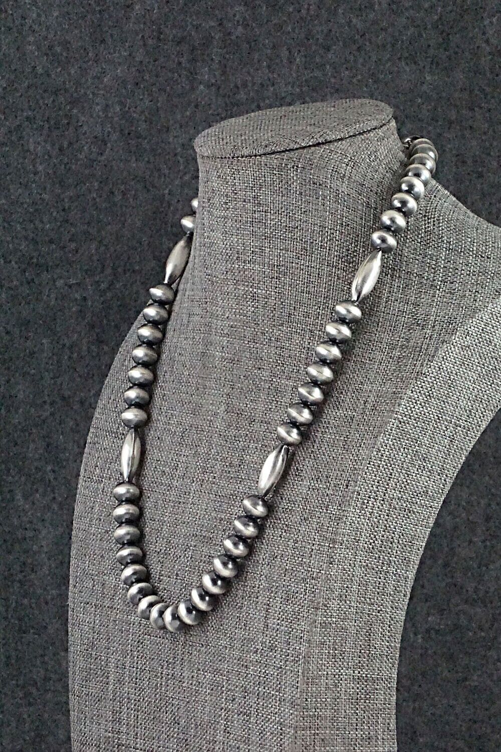 Sterling Silver Navajo Pearl Necklace 18" - Tonisha Haley