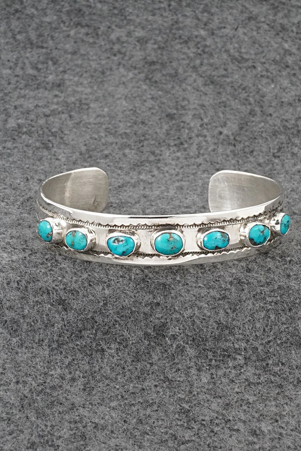 Turquoise & Sterling Silver Bracelet - Priscilla Reeder