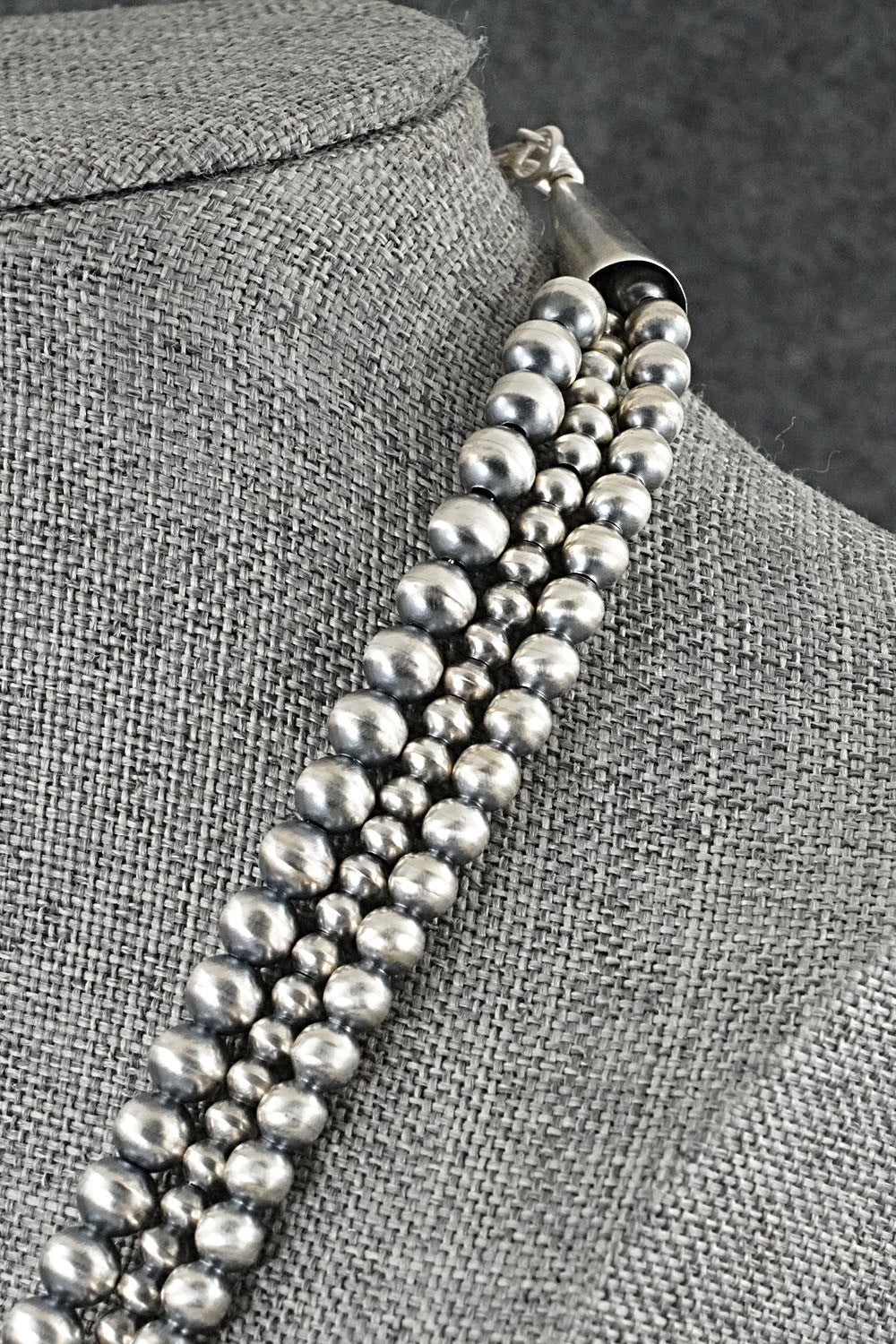 Sterling Silver Navajo Pearl Necklace 18" - Bryannen Halwood