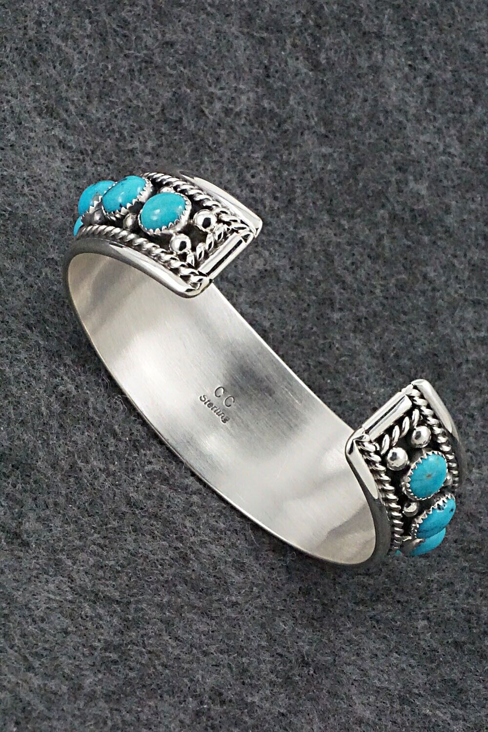 Turquoise & Sterling Silver Bracelet - Chester Charley