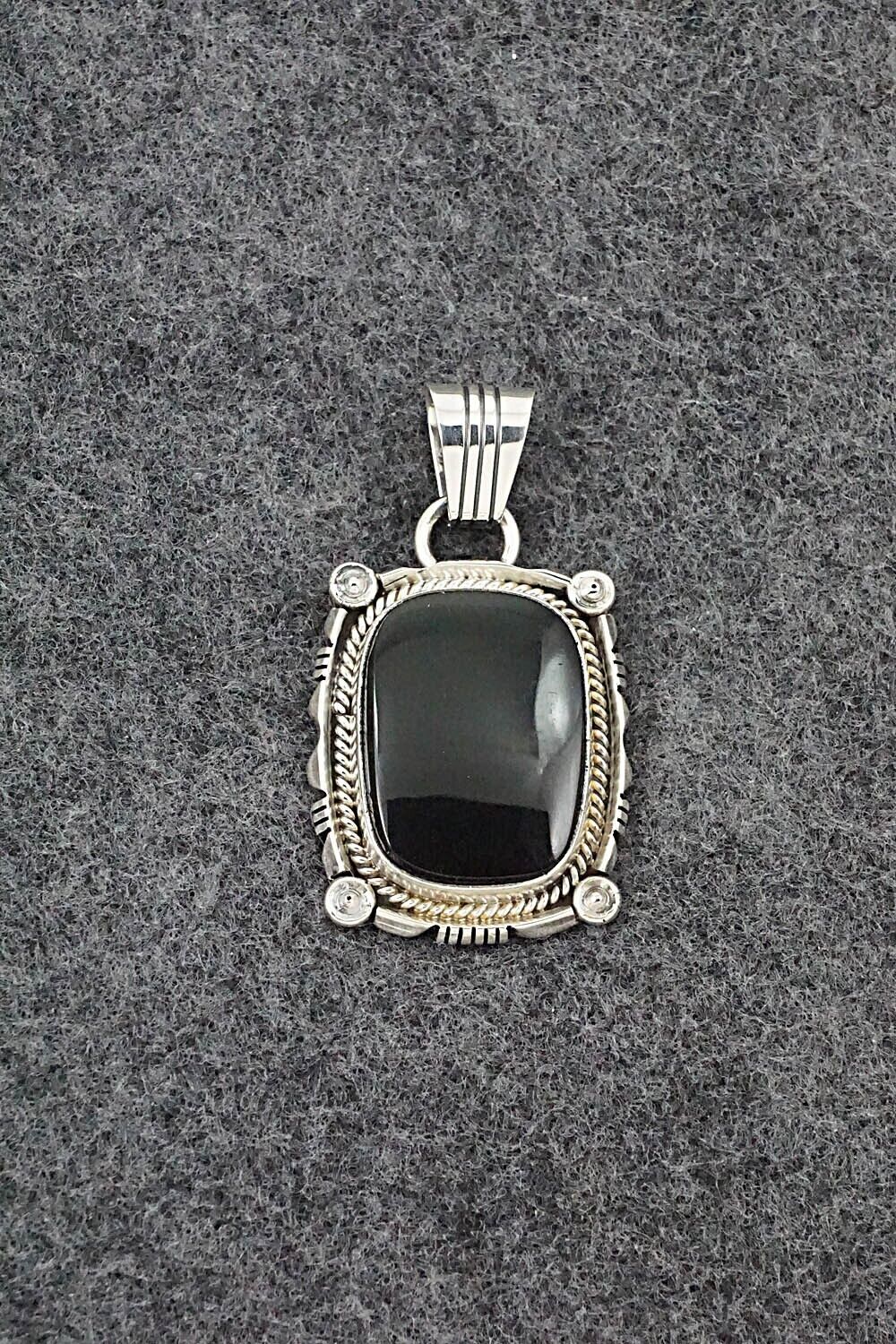Onyx & Sterling Silver Pendant - Sharon McCarthy