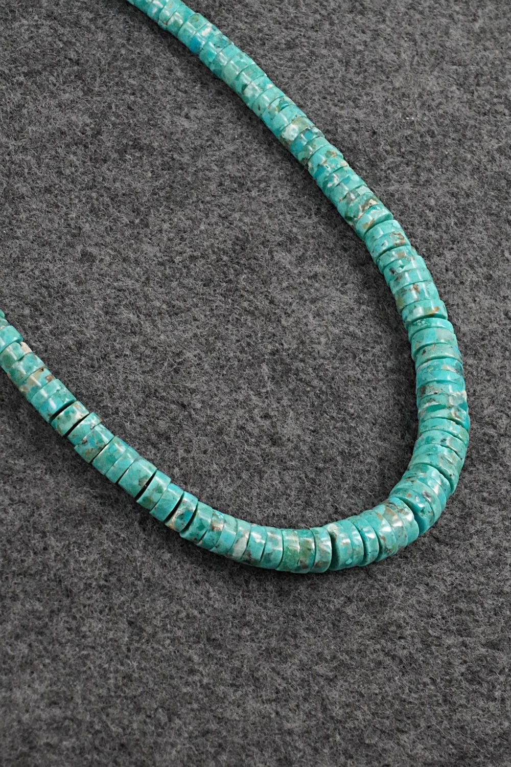 Turquoise & Sterling Silver Necklace 18" - Doreen Jake