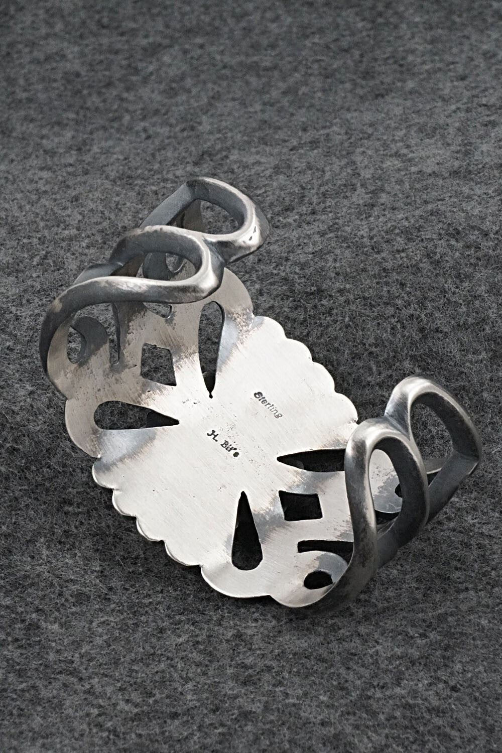 Turquoise & Sterling Silver Bracelet - Harrison Bitsue