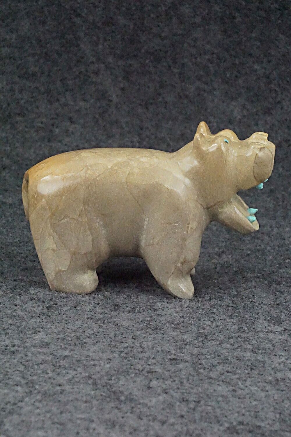 Hippo Zuni Fetish Carving - Enrike Leekya