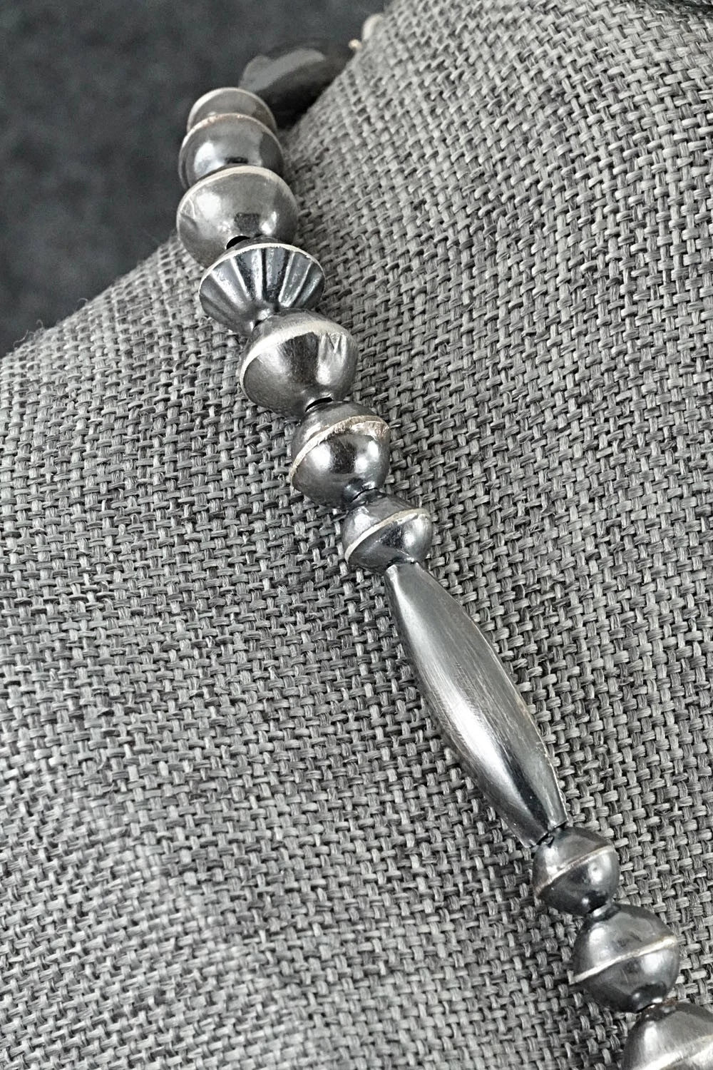 Sterling Silver Navajo Pearl Necklace 22" - Vintage