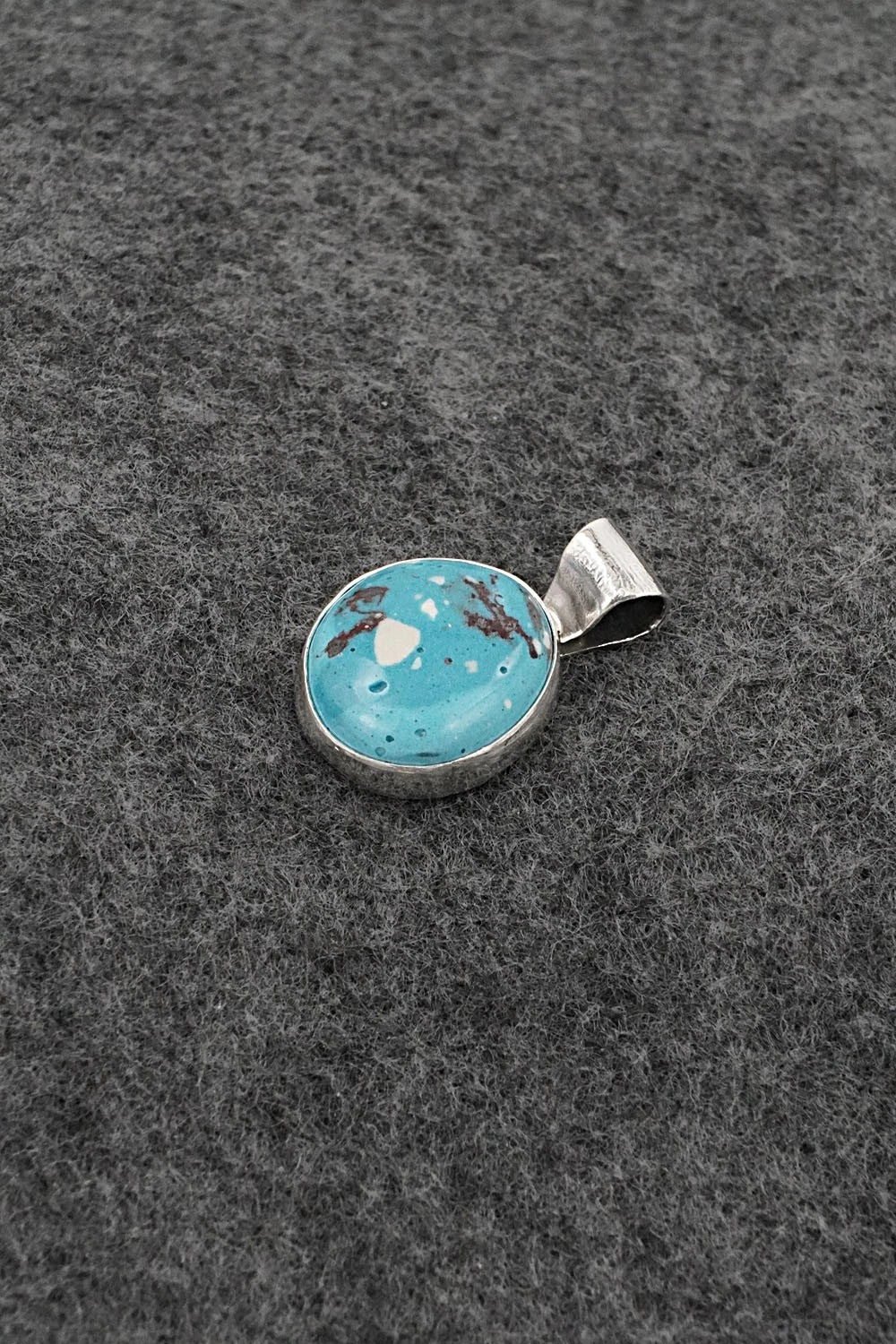 Turquoise & Sterling Silver Pendant - Eugene Gruber