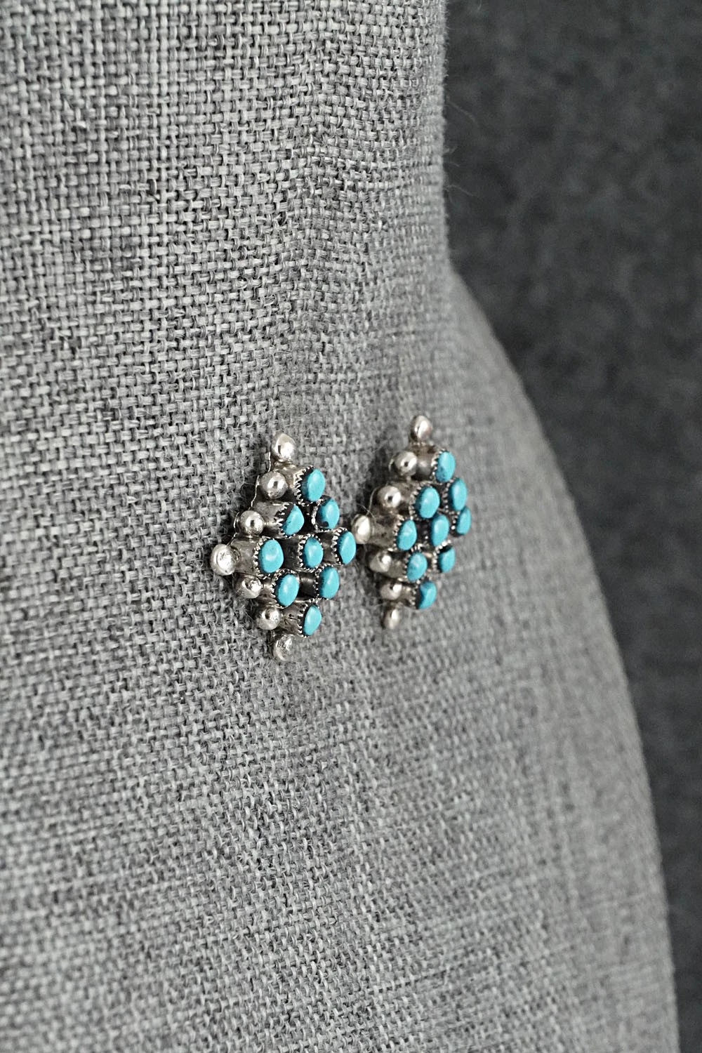 Turquoise & Sterling Silver Earrings - Calvert Lamy