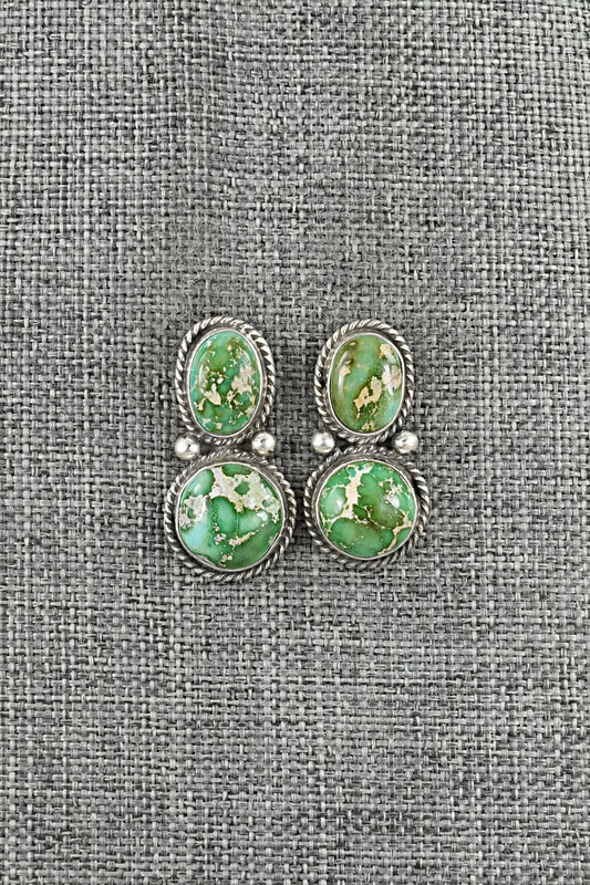 Turquoise & Sterling Silver Earrings - Eugene Gruber