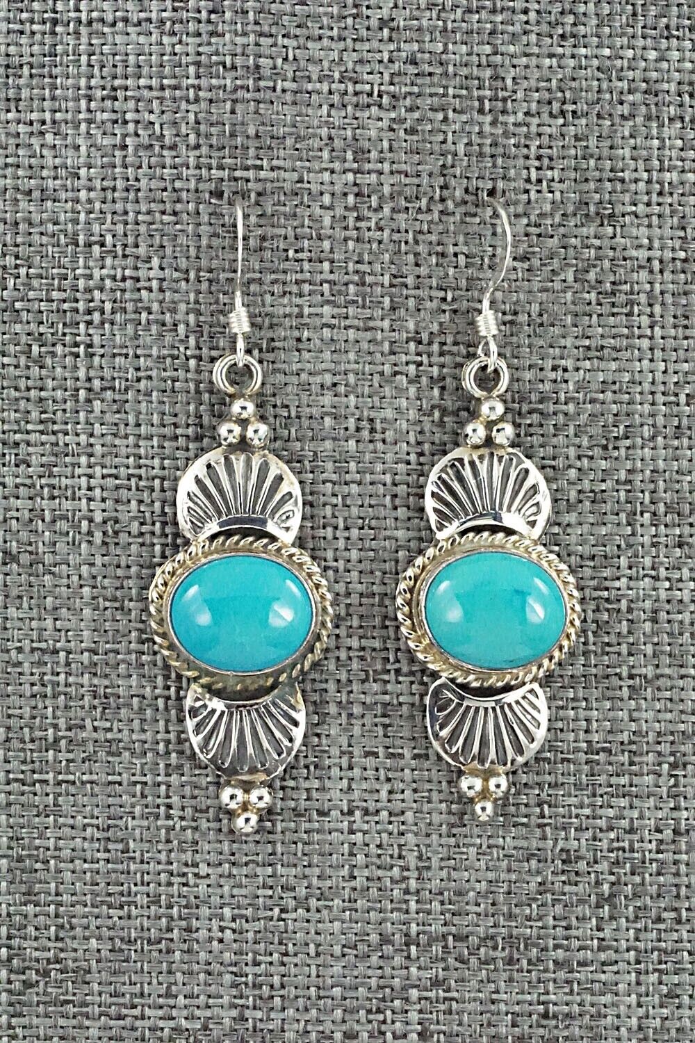 Turquoise & Sterling Silver Earrings - Michael Calladitto