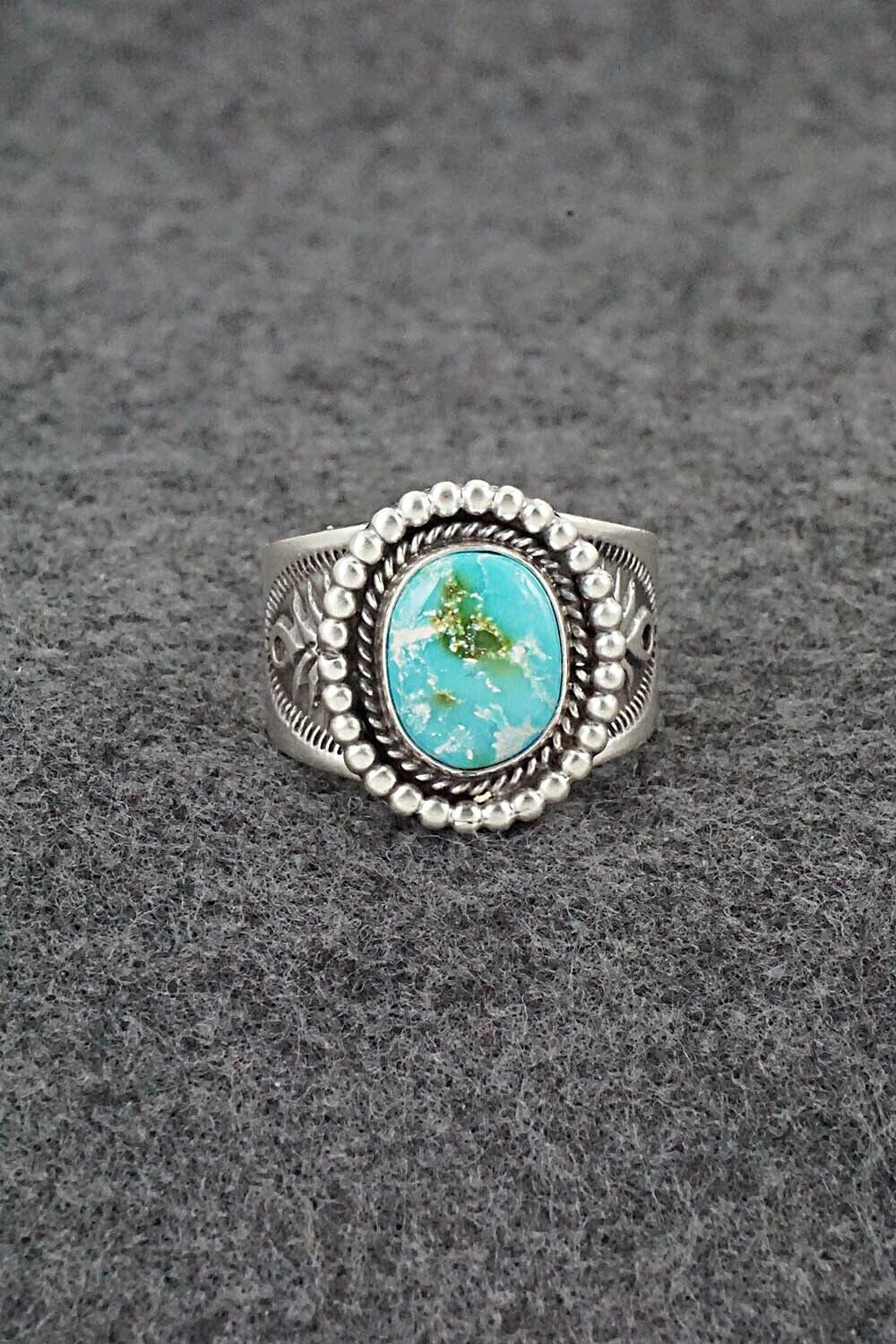 Turquoise & Sterling Silver Ring - Samuel Yellowhair - Size 9.5
