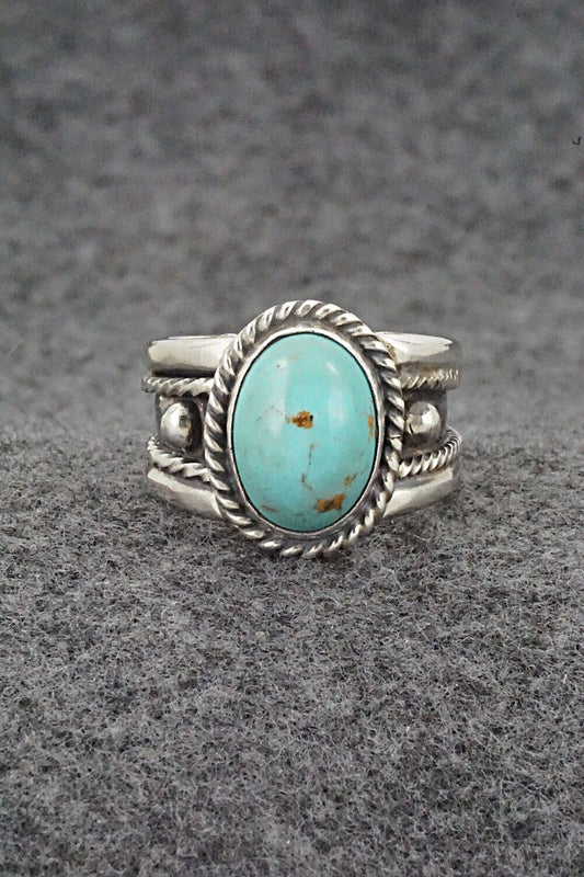 Turquoise & Sterling Silver Ring - Thomas Yazzie - Size 9