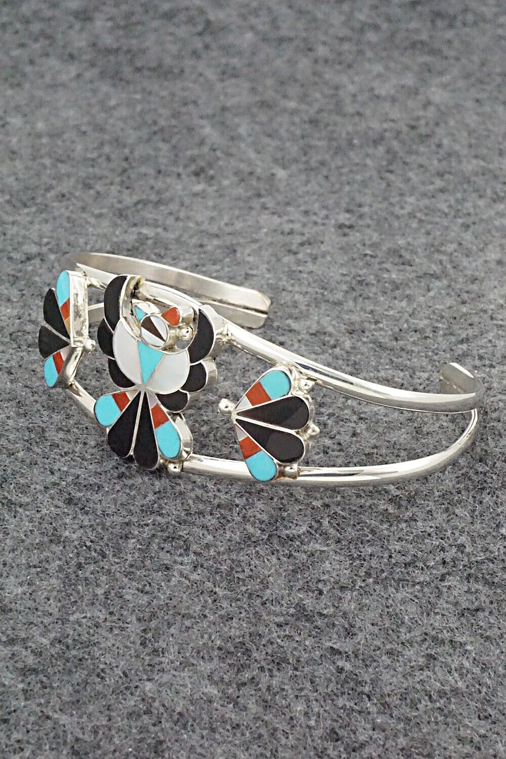 Multi-Stone & Sterling Silver Inlay Bracelet - Breon Wallace