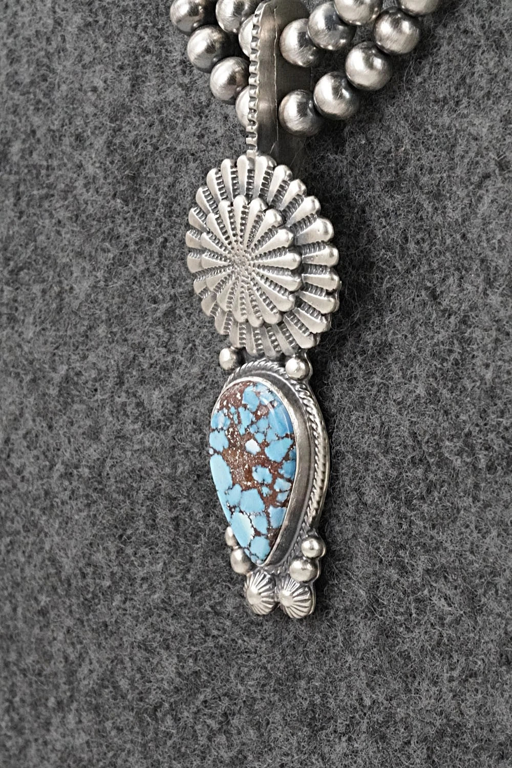 Turquoise & Sterling Silver Necklace - Tom Lewis