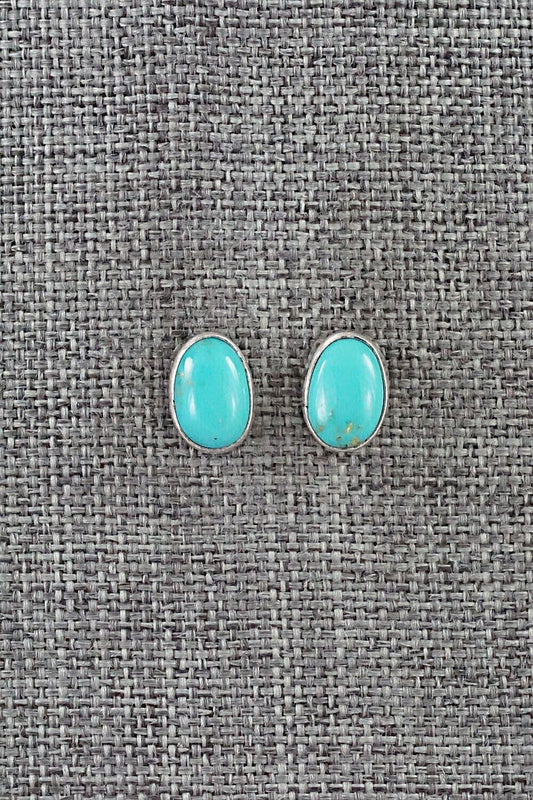 Turquoise & Sterling Silver Earrings - Marco Begaye