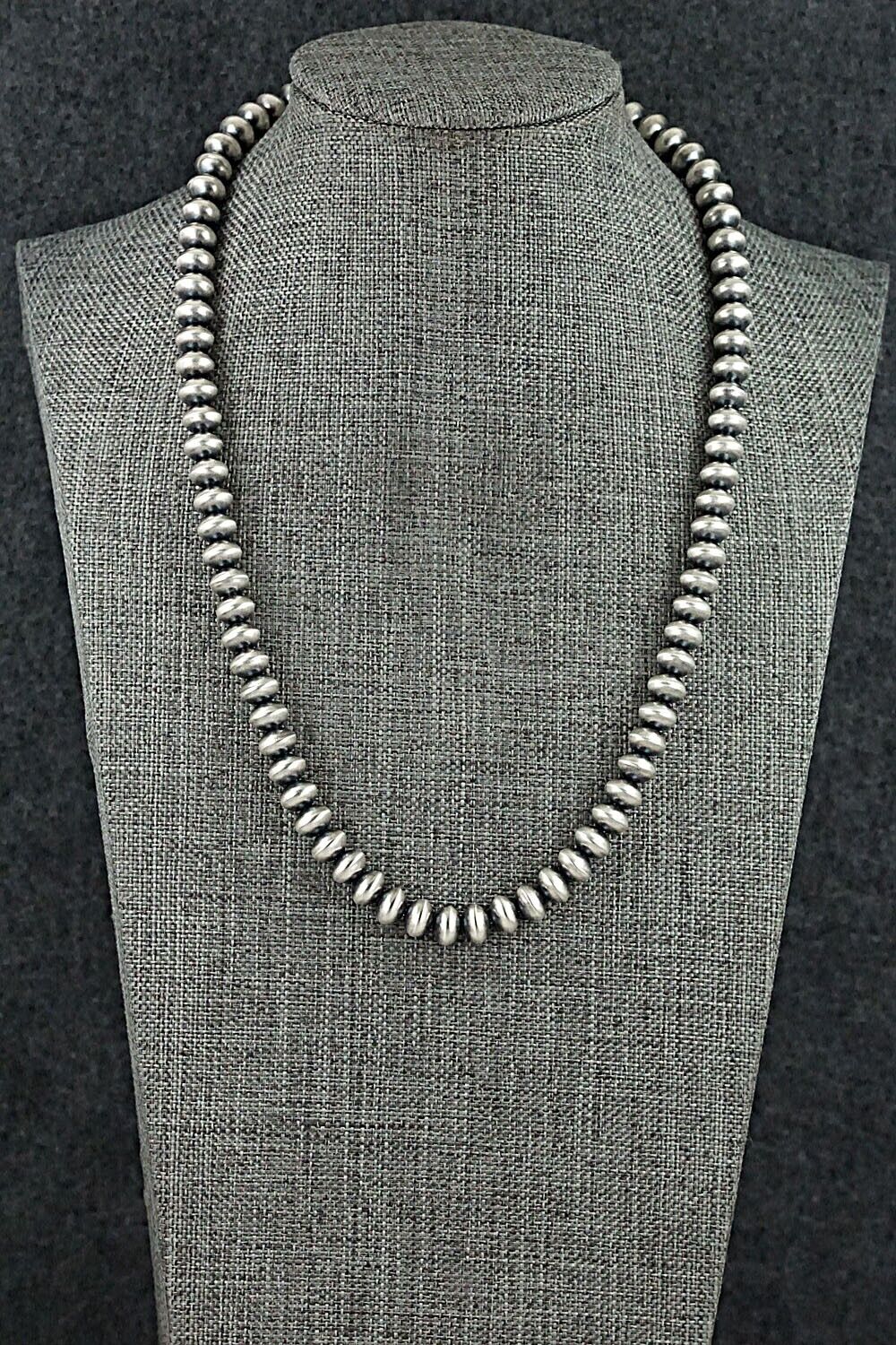 Sterling Silver Navajo Pearl Necklace 18" - Bryannen Halwood