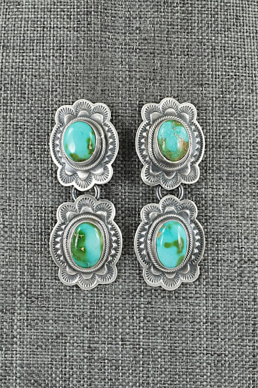 Turquoise & Sterling Silver Squash Blossom Set - Randy Boyd