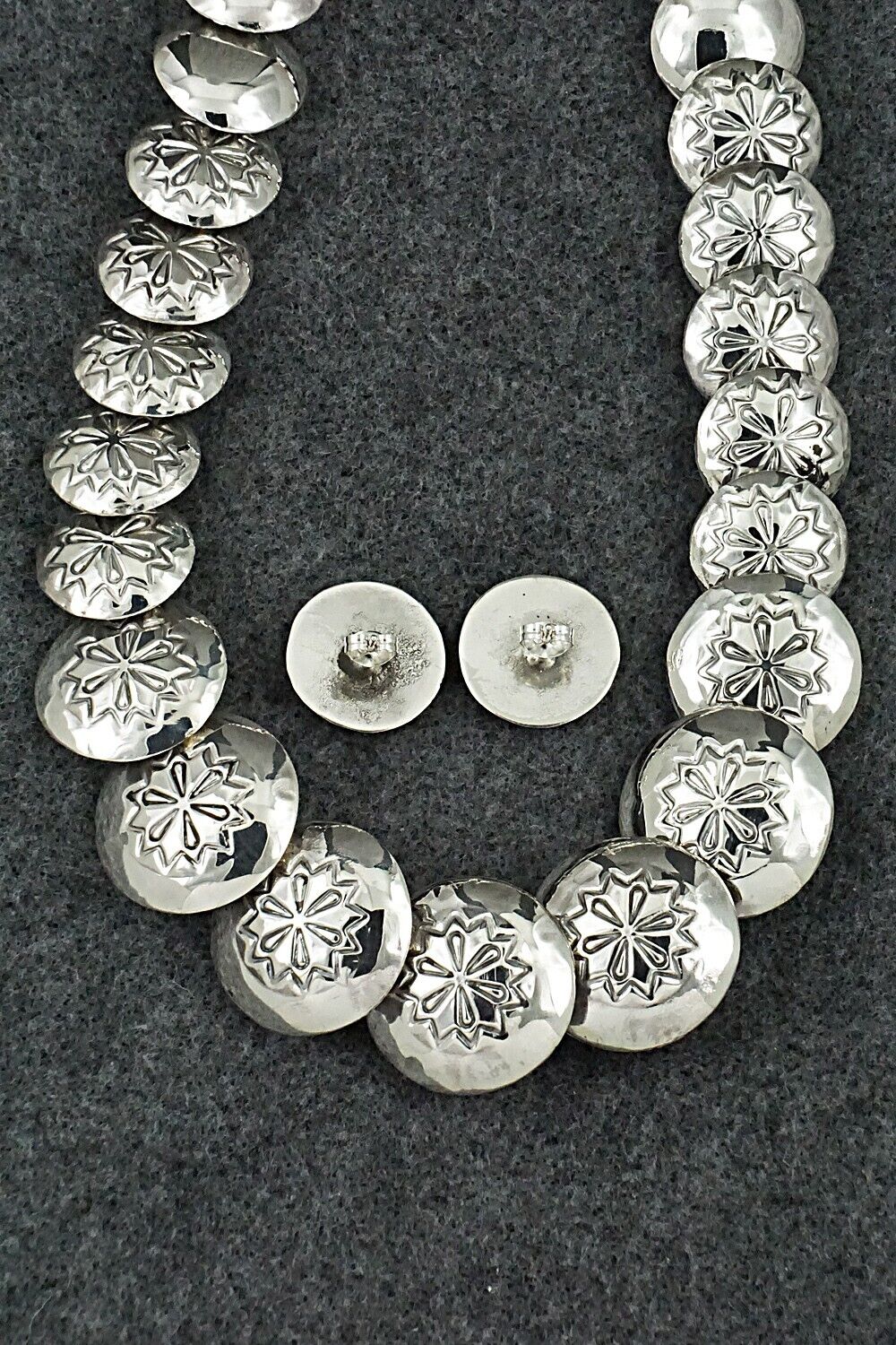 Turquoise & Sterling Silver Necklace and Earrings Set - Tim Thompson