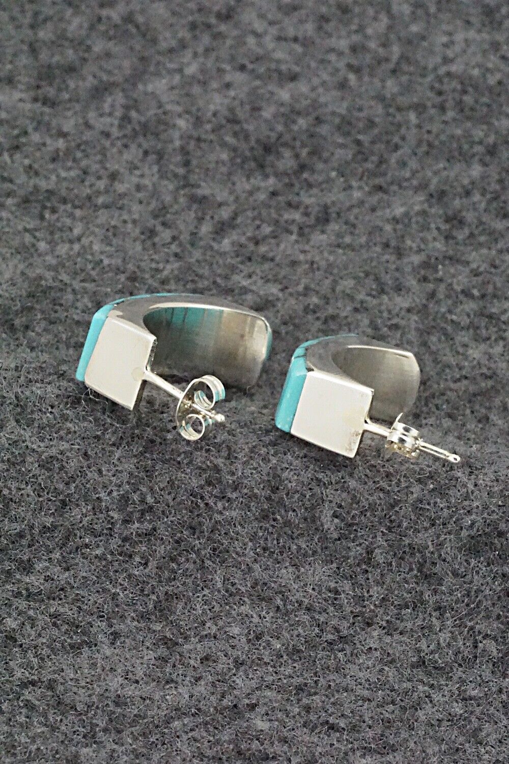 Turquoise & Sterling Silver Earrings - Lloyd Kanesta