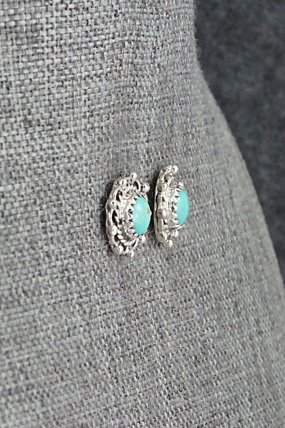 Turquoise & Sterling Silver Earrings - Harris Largo