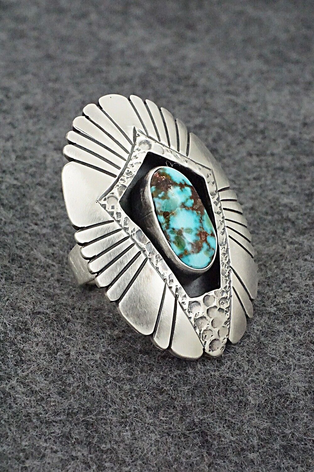 Turquoise & Sterling Silver Ring - Marita Benally - Size 7.5