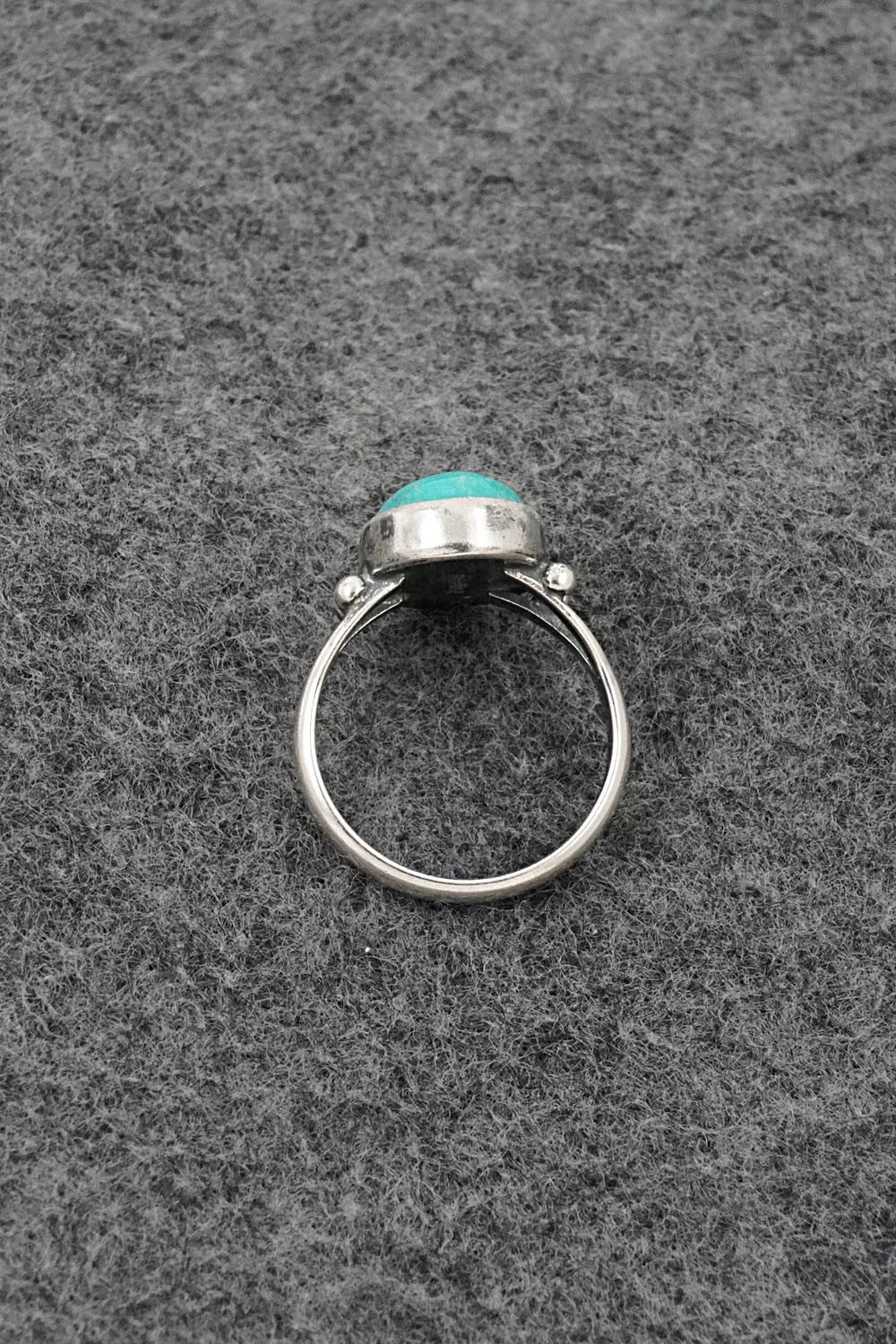 Turquoise and Sterling Silver Ring - Jerryson Henio - Size 6.75