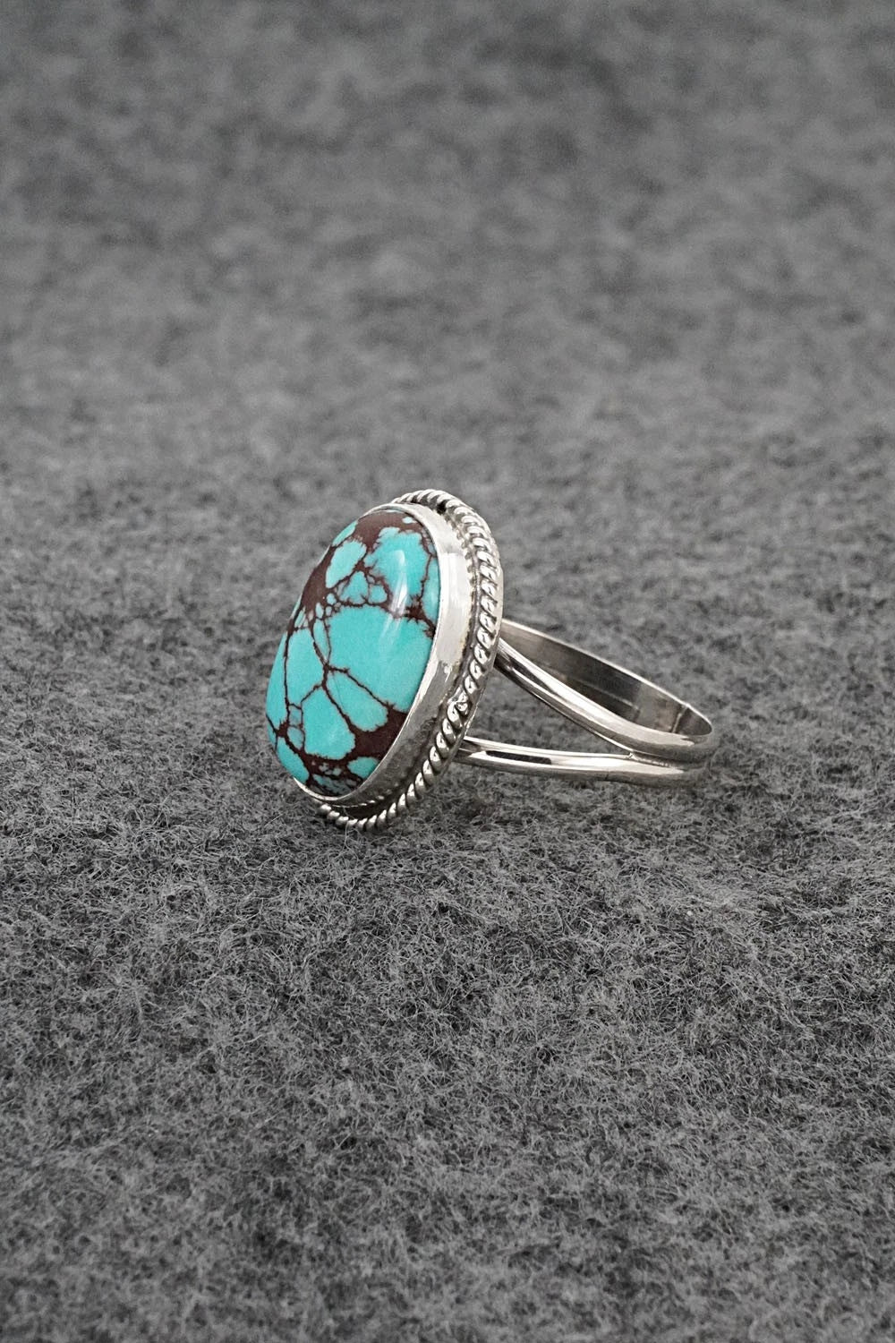 Turquoise & Sterling Silver Ring - Eugene Gruber - Size 9