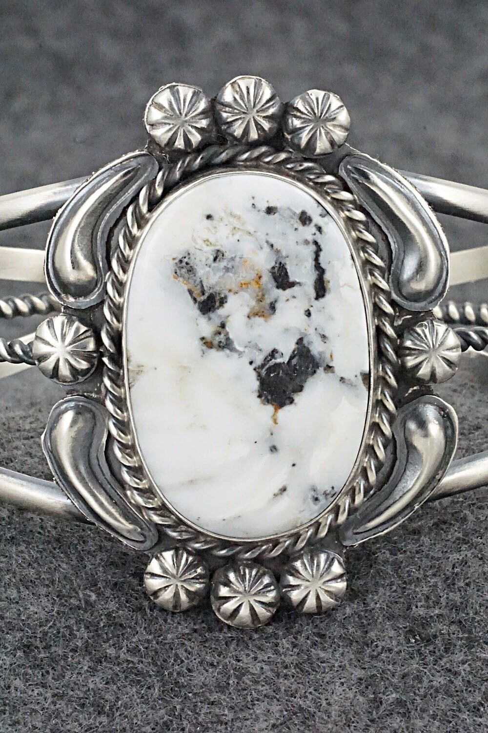 White Buffalo & Sterling Silver Bracelet - Jeff James Jr.