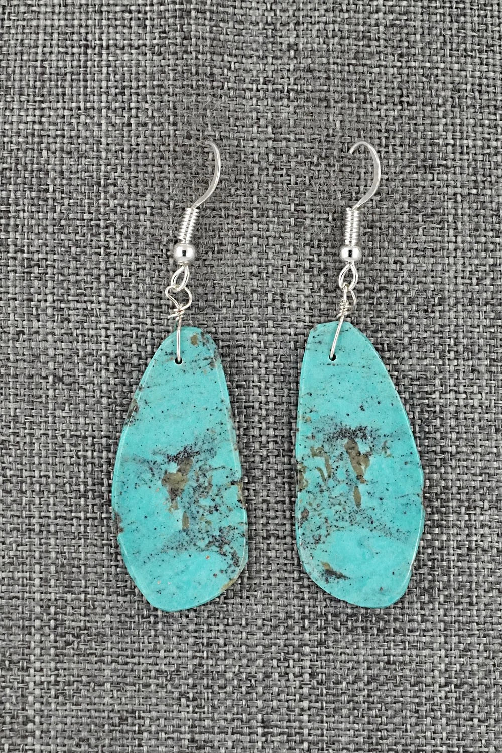Turquoise & Sterling Silver Earrings - Louise Pete