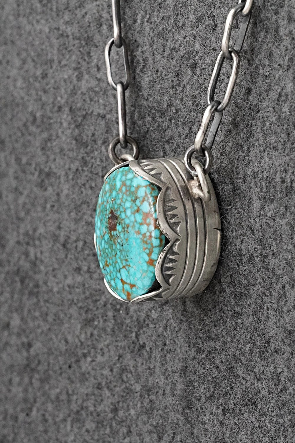 Turquoise & Sterling Silver Necklace - Paul Livingston