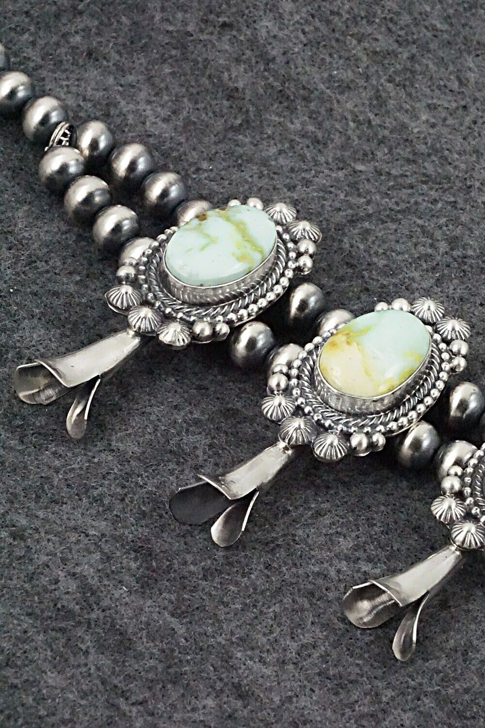 Variscite & Sterling Silver Squash Blossom Set - Tom Lewis