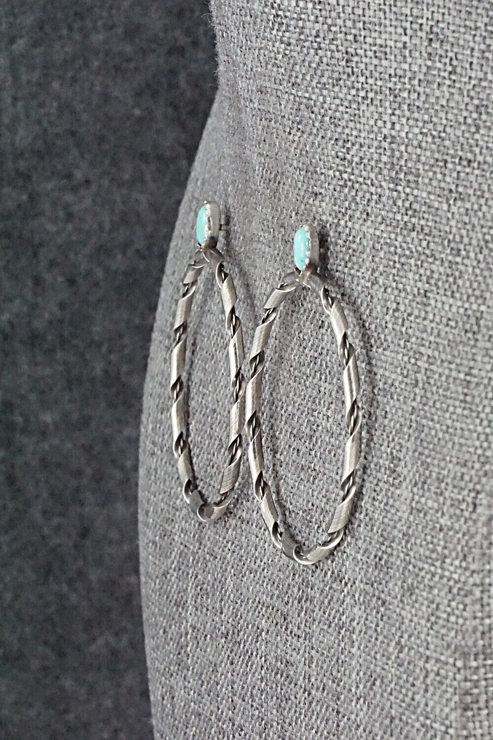 Turquoise & Sterling Silver Earrings - Nashina Tsosie