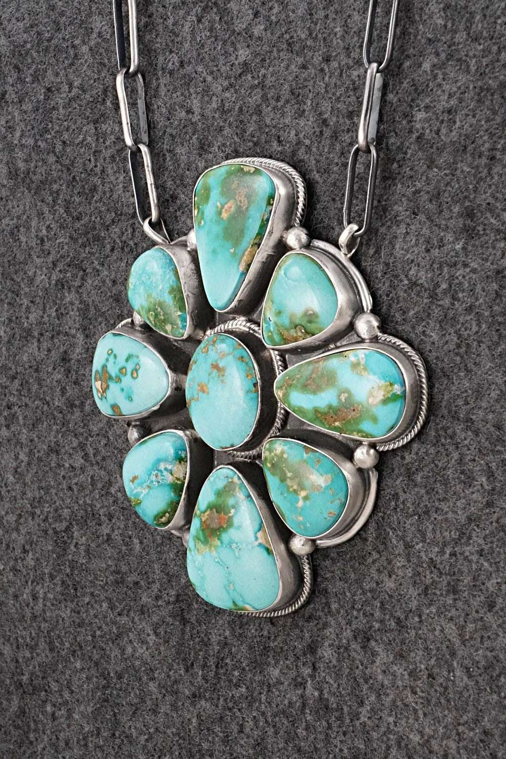 Turquoise & Sterling Silver Necklace - Darrin Livingston