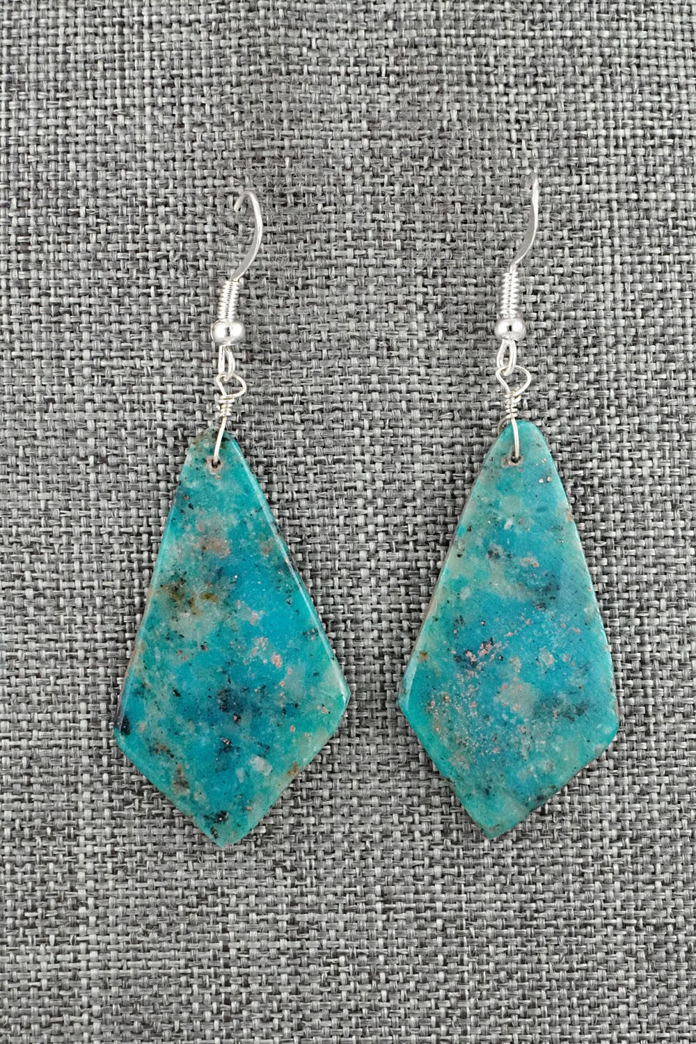 Turquoise & Sterling Silver Earrings - Louise Pete