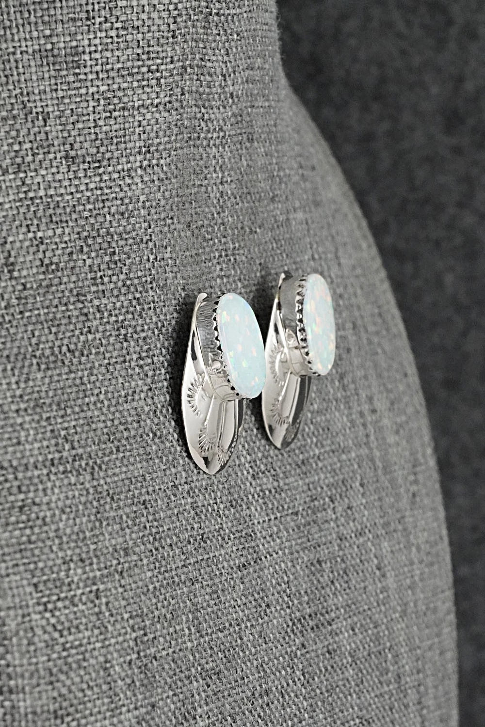 Opalite & Sterling Silver Earrings - Brenda Bahe