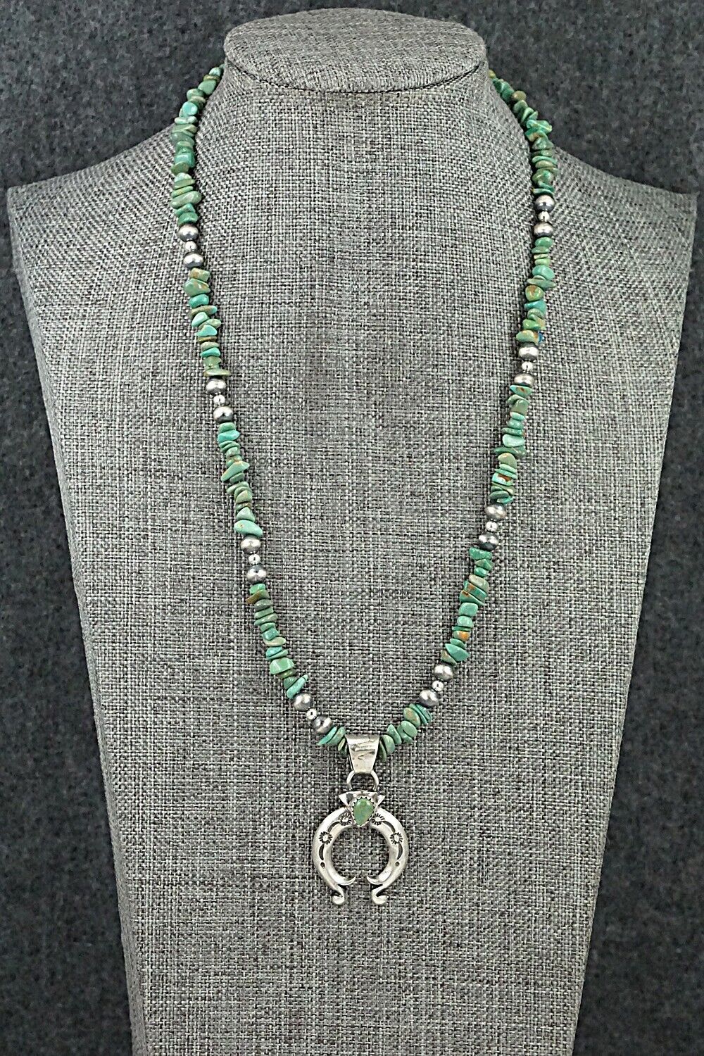 Turquoise & Sterling Silver Necklace - Louise Joe