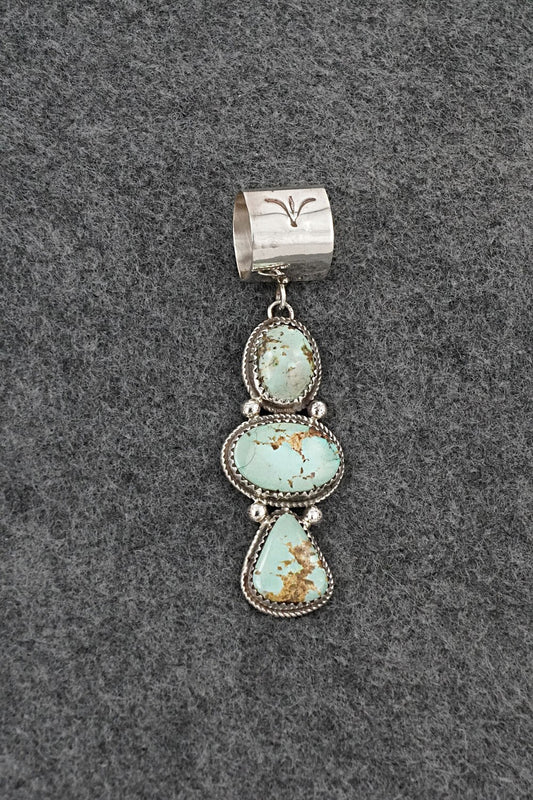 Turquoise & Sterling Silver Pendant - Ernest Hawthorne