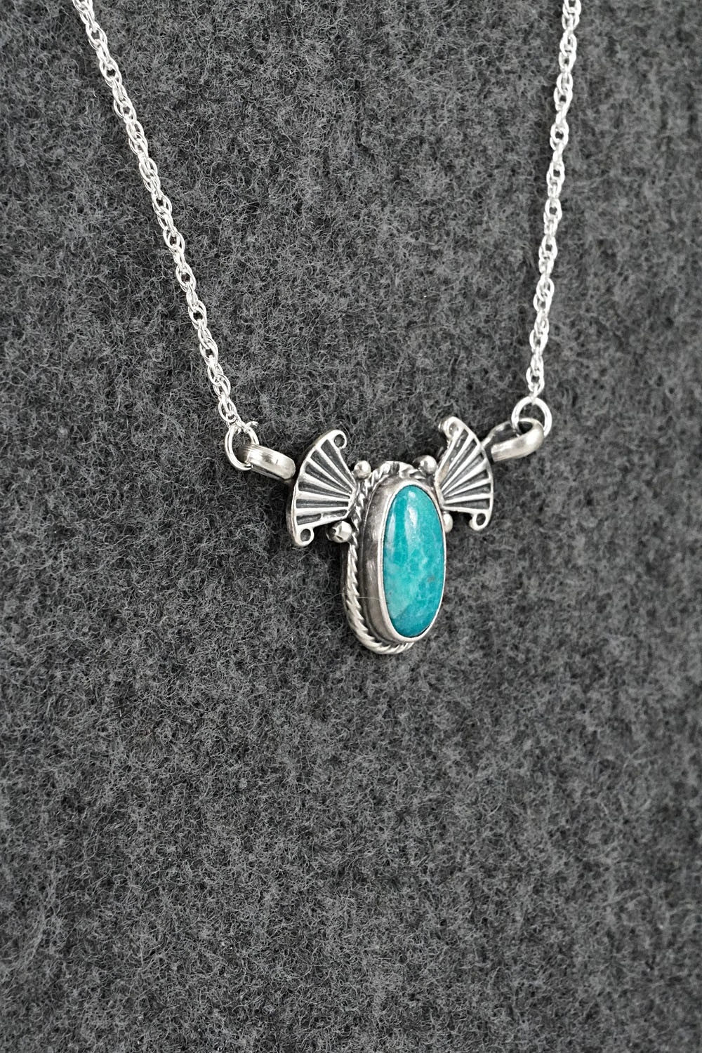 Turquoise & Sterling Silver Necklace - Verley Betone