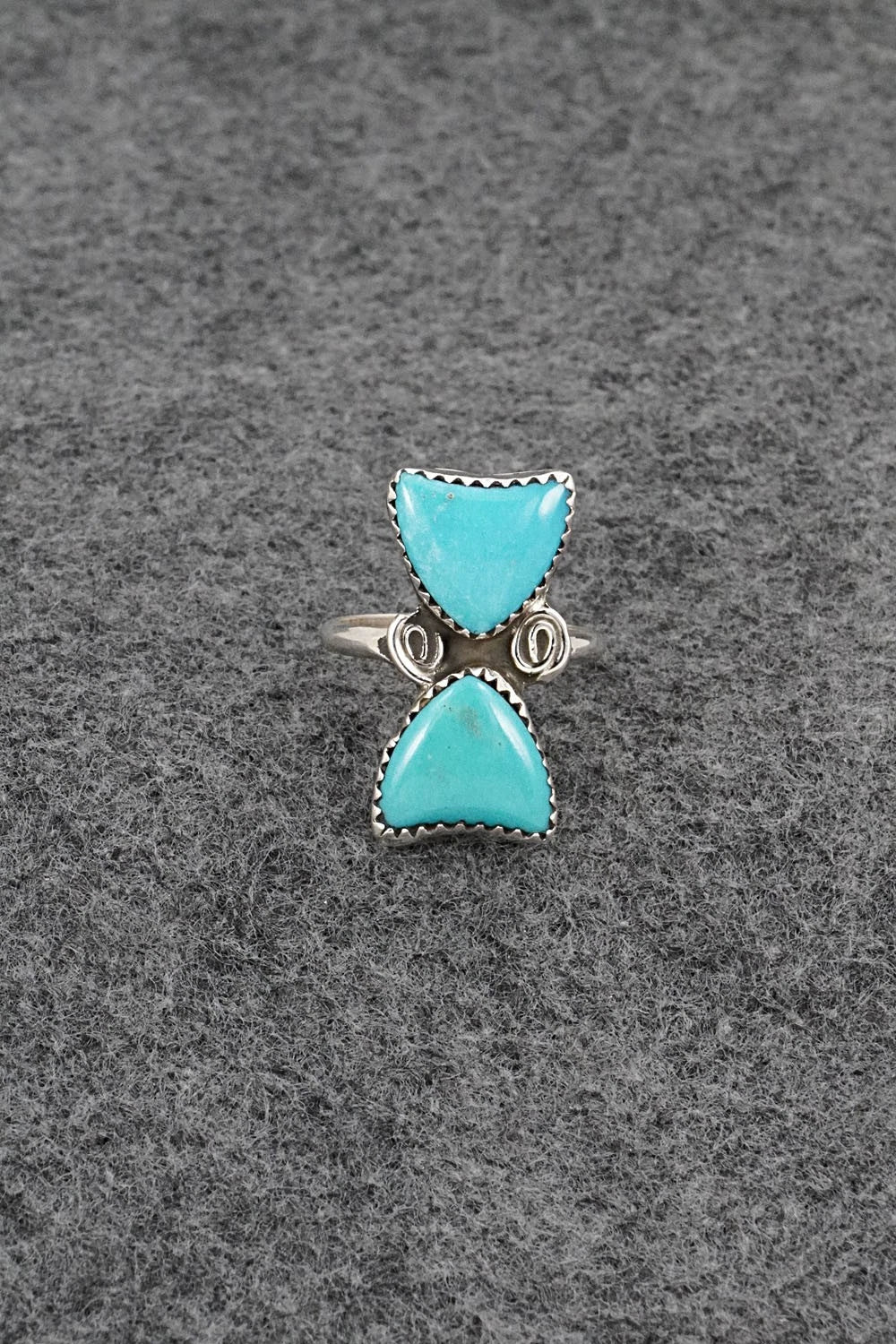 Turquoise & Sterling Silver Ring - Priscilla Reeder - Size 7.25
