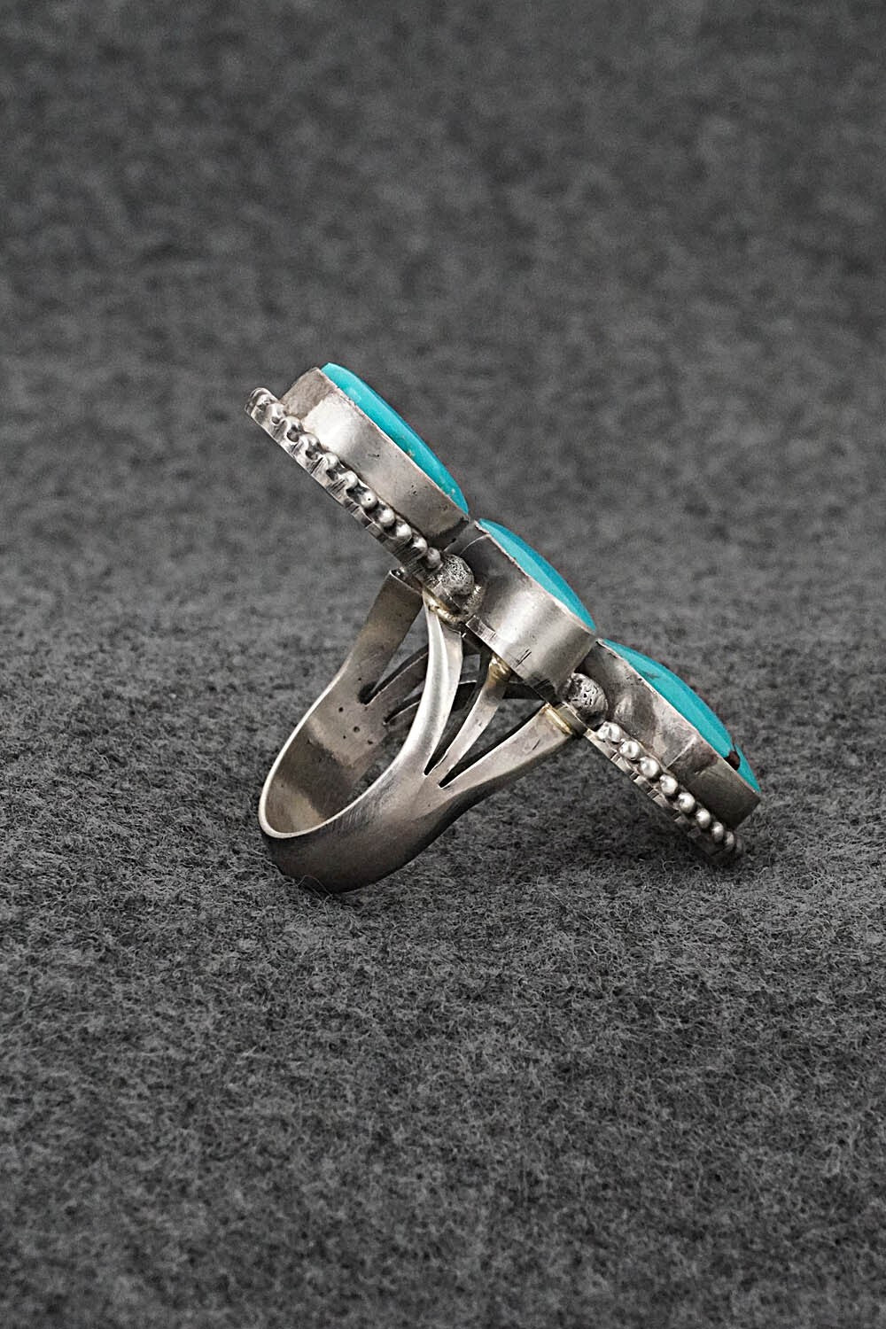 Turquoise & Sterling Silver Ring - Darrin Livingston - Size 8