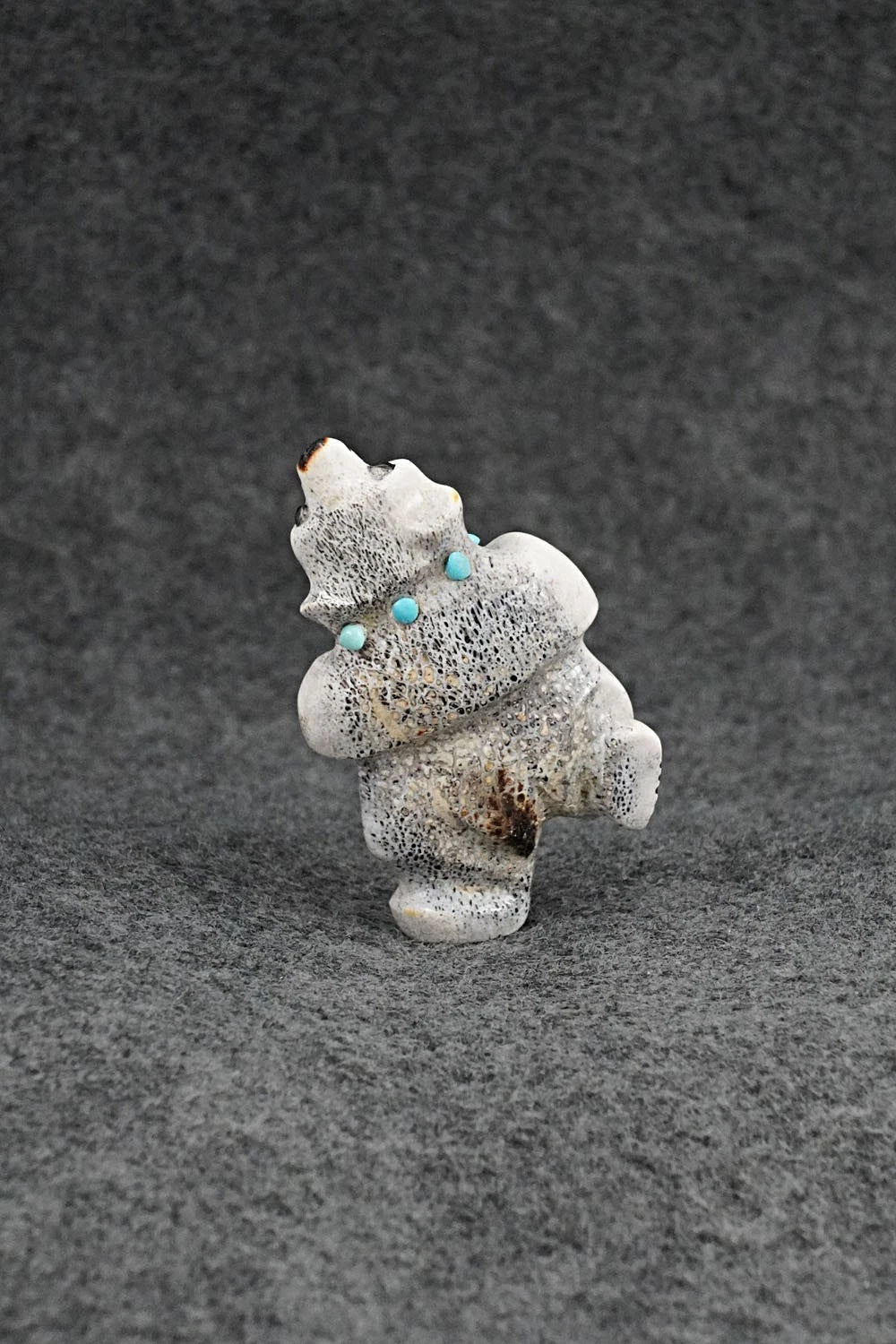 Dancing Bear Zuni Fetish Carving - Claudia Peina